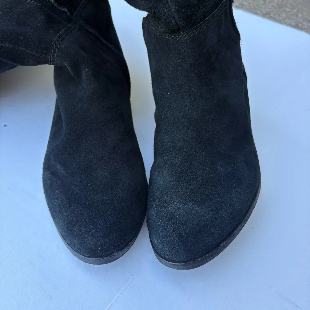SAM EDELMAN johanna‎ over the knee tall boots suede black size 7 riding leather